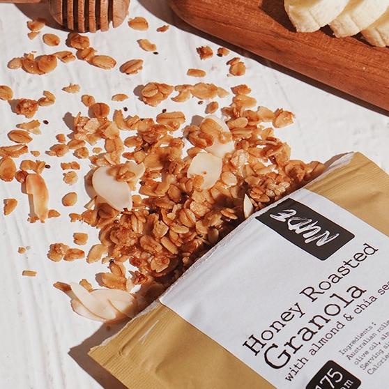 

☻ NUDE - Honey Roasted Granola with Almond Slices 175g - NO ADDED SUGAR ❈
