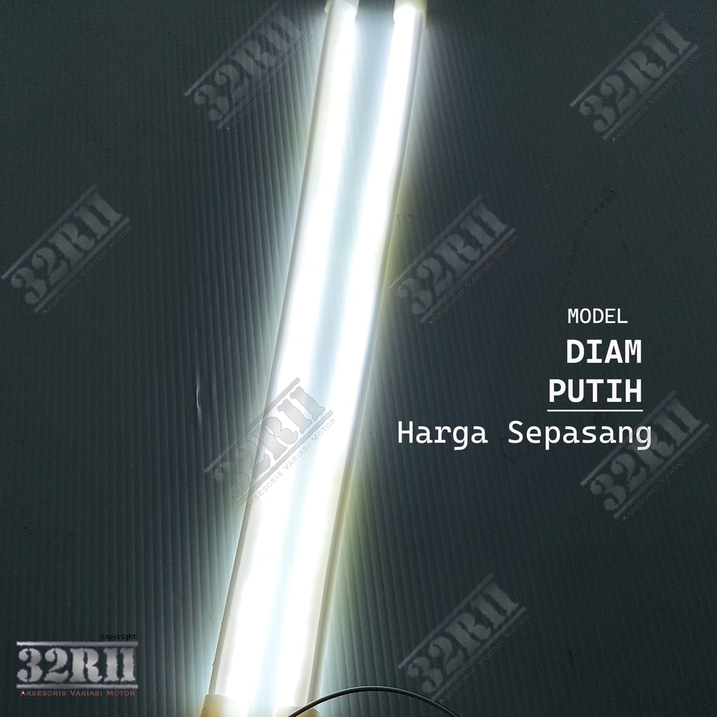 Lampu alis running 2 mode Led DRL flexible 30cm bisa motor mobil anti air HARGA SEPASANG