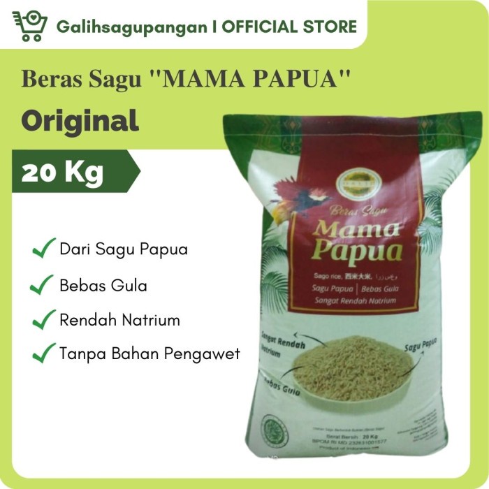 

Beras Sagu Original Mama Papua Kemasan 20 kg