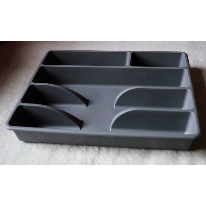 BAKI PERALATAN MAKAN WADAH SENDOK GARPU PISAU CUTLERY TRAY ABU-ABU