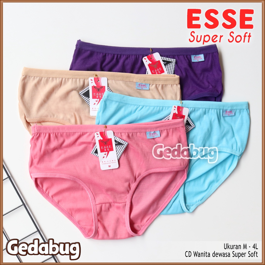 6 Pcs - CD Wanita ESSE Supersoft | Celana dalam wanita Murah Berkualitas | Gedabug