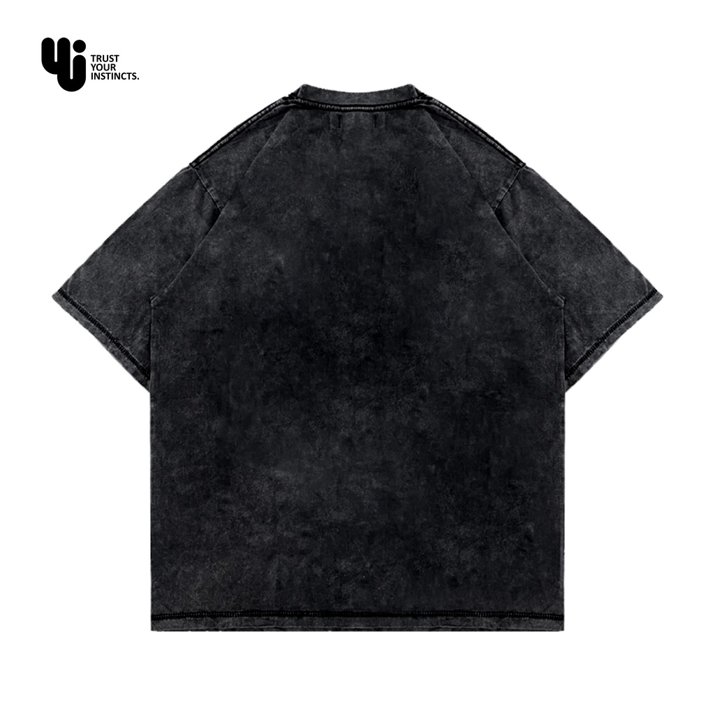 Yui T-shirt Oversize Wanita Black Washed