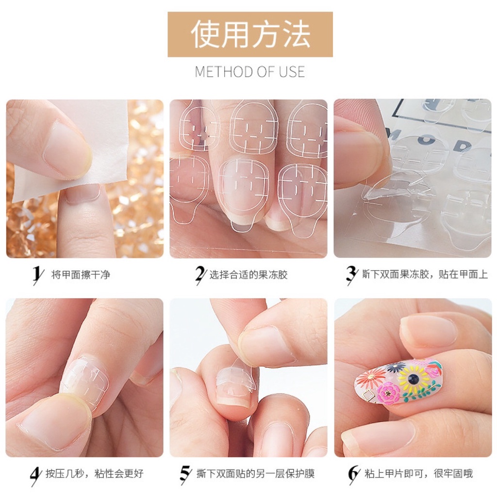 MAGEFY Kuku Palsu Nail Art Model Kuku Diamond Dot Patch Yang Dapat Kuku Palsu Dilepas 0095