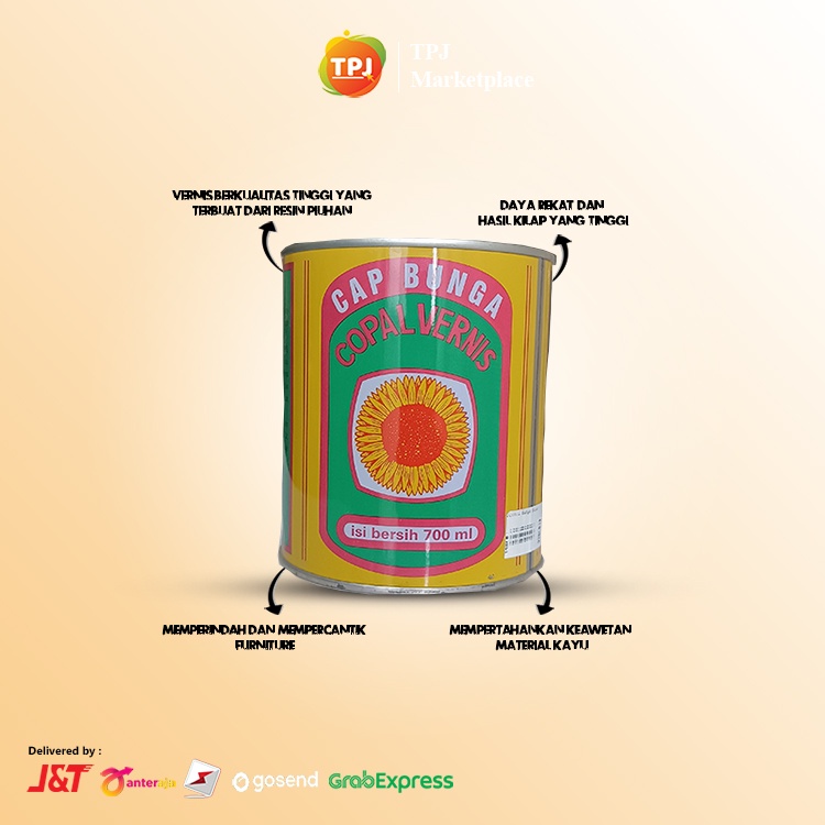 VERNIS PERNIS PELAPIS PENGKILAT KAYU BENING BUNGA 700ML