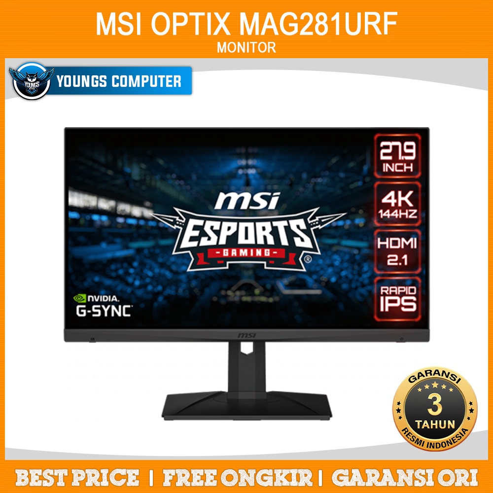 LED MSI OPTIX MAG281URF 28&quot; Flat IPS 4K G-SYNC 144Hz | Gaming Monitor