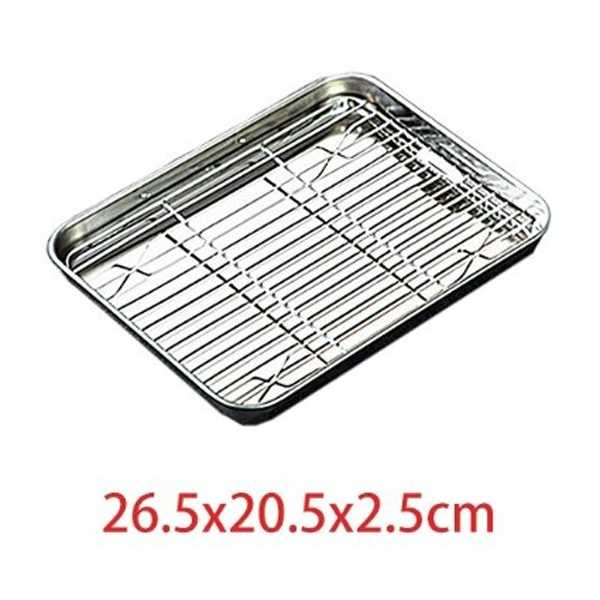 (BISA COD) FTIHSHP NLSLASI Loyang Nampan Baking Sheet Tray Rack Removable Stainless Steel - NL28