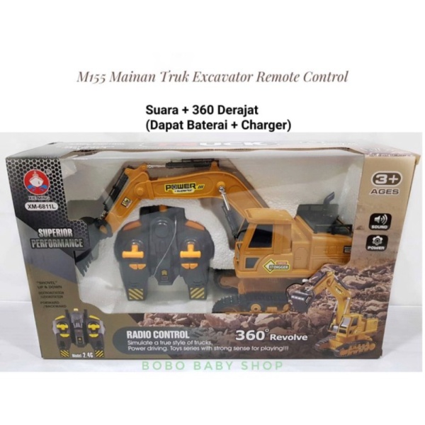 

Jual M155 Mainan Truk Excavator Remote Control RC Digger Truk keruk Limited