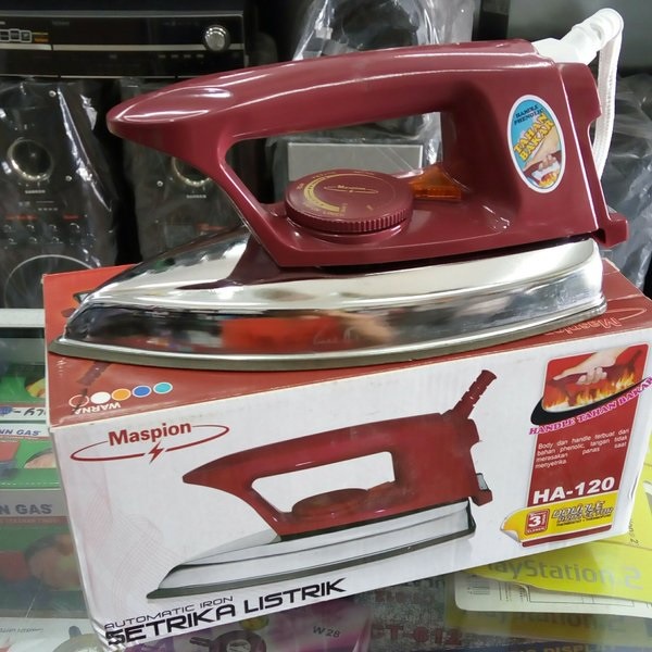 Setrika listrik Maspion HA 120 anti lengket DRY IRON  ORIGINAL GARANSI RESMI