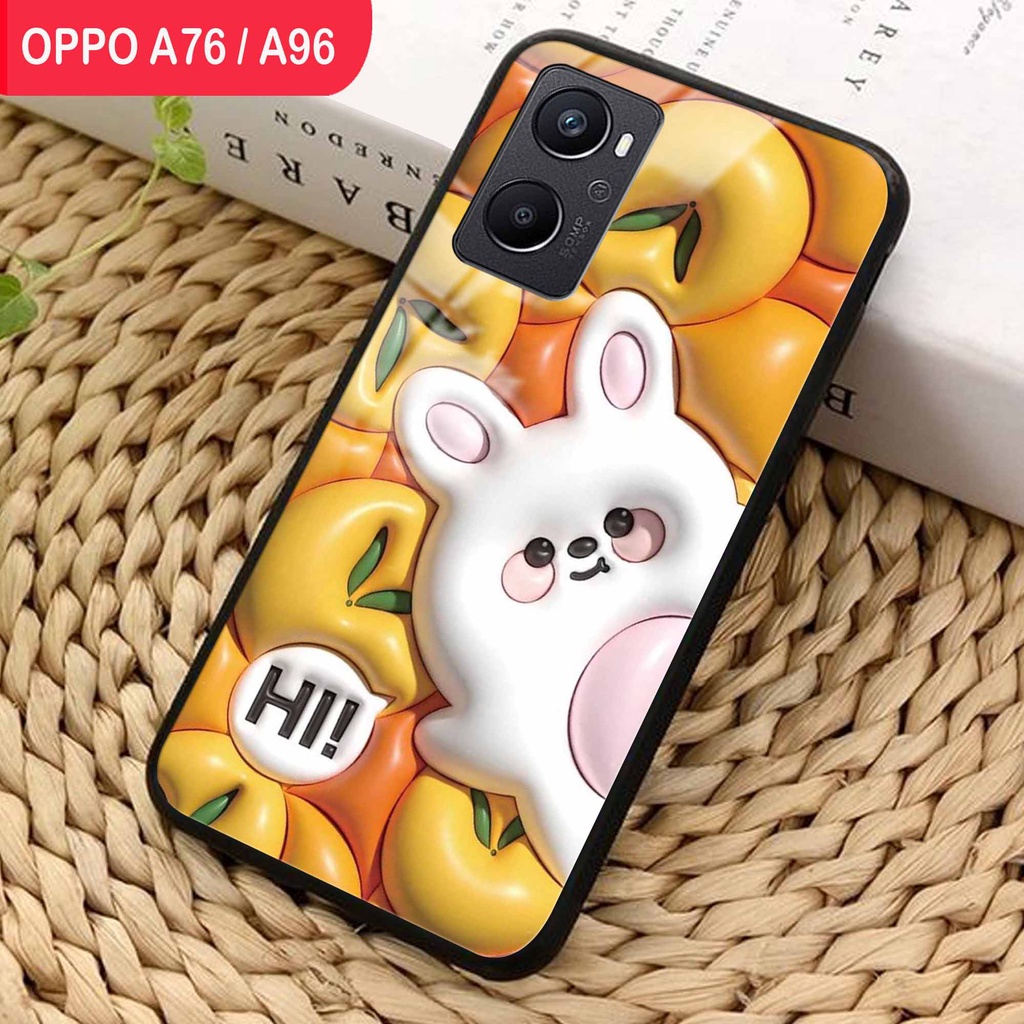 Case Glass Kaca Oppo A76/A96  - Case Oppo A76/A96 - Casing Oppo A76/A96 - N152