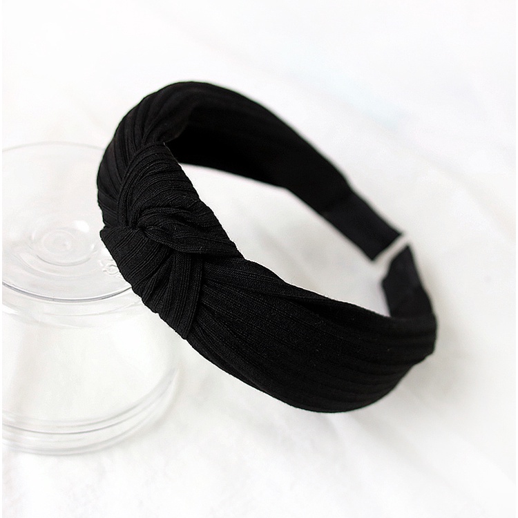 bando korea warna solid mengikat impor fashion wanita kain headband sederhana hair aksesoris bandana dewasa fashion aksesoris