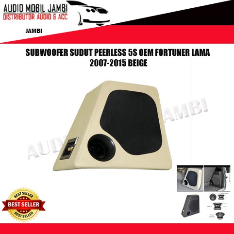 SUBWOOFER PEERLESS OEM KHUSUS FORTUNER 2007-2015 CREAM - SUBWOOFER  SUDUT MOBIL OEM