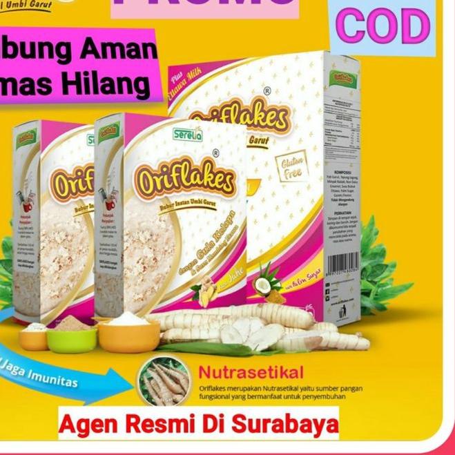 

♪ Oriflakes Sereal Umbi Garut Solusi Asam Lambung Maag Gastro Gerd 350 Gram, Oriflakes Asli ✧