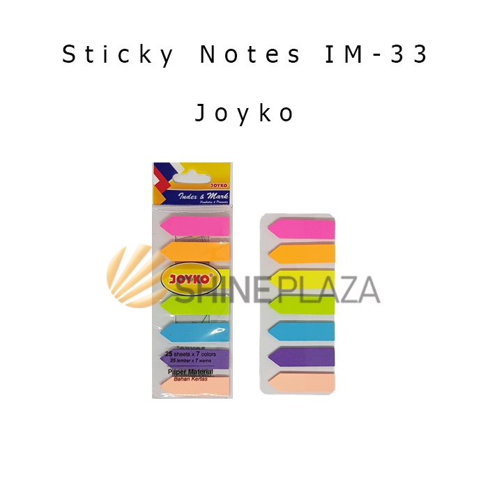 

Memo Sticky Notes Joyko IM-33 - Index Mark Penanda Pembatas Joyko