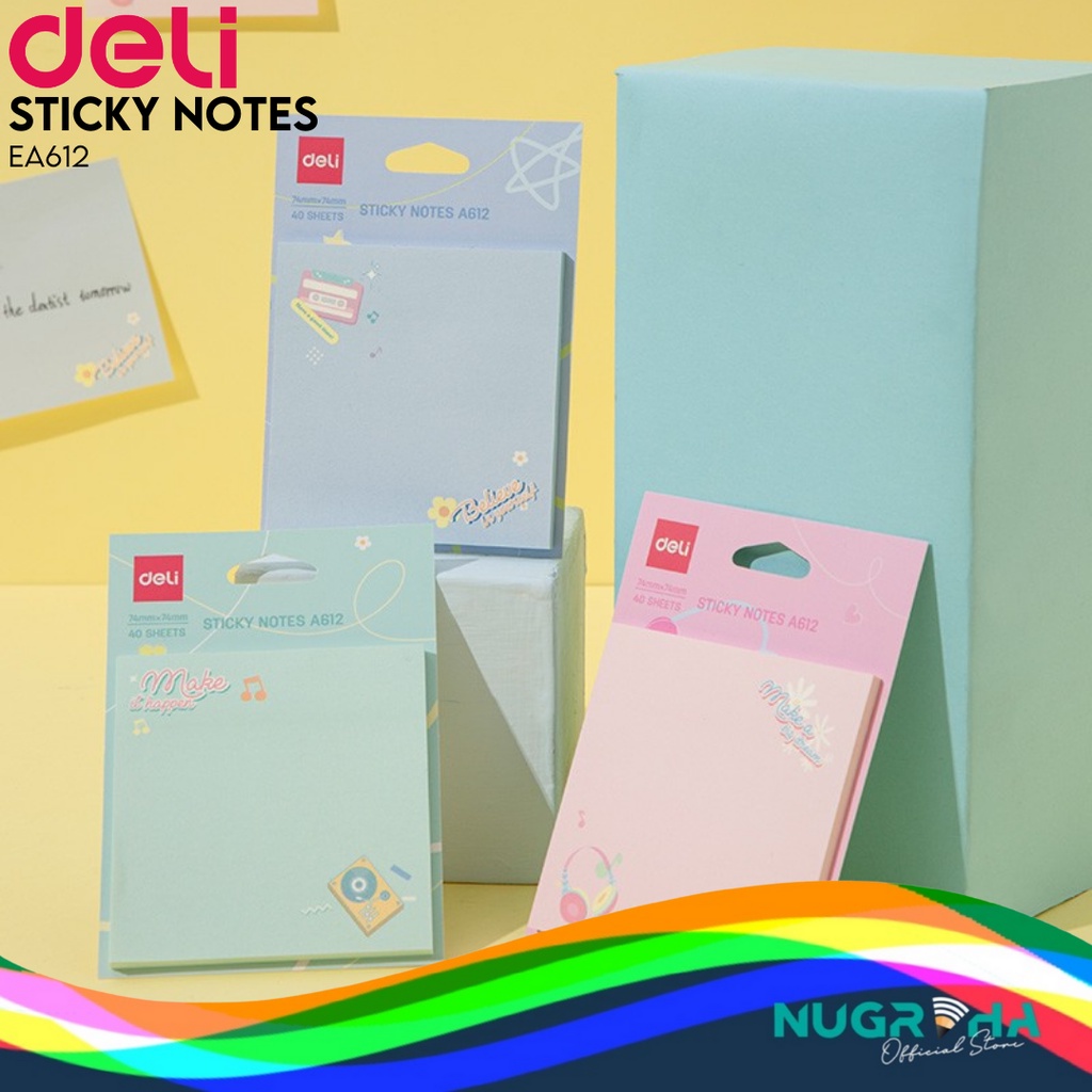 

[DELI X AGNEZ MO] Deli Sticky Notes / Memo Tempel Kertas Penanda EA612