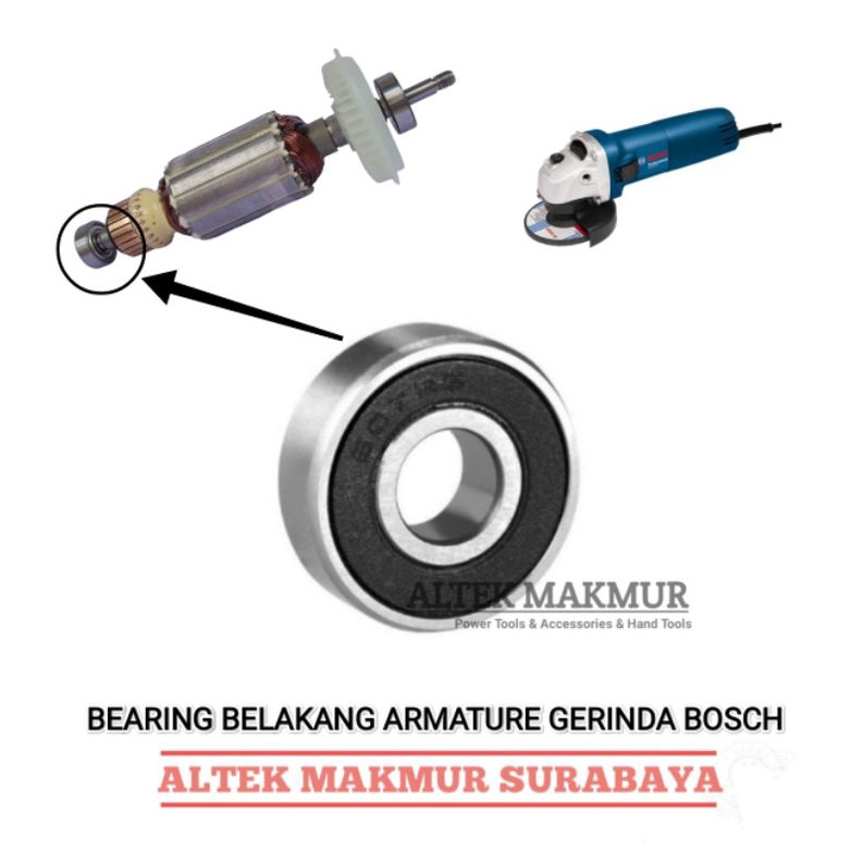 Bearing Belakang / Bawah Untuk Armature Gerinda Bosch GWS 6-100 / 060 / 5-100 / Laher Laker Klaker A