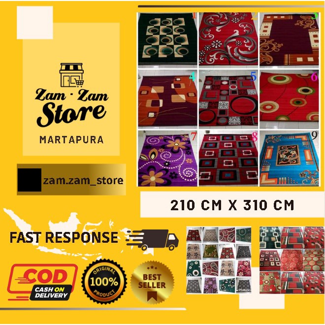 KARPET PERMADANI / SA FIRA / MODERNO / MOMENTO UKURAN 210 X 310 WARNA WARNI