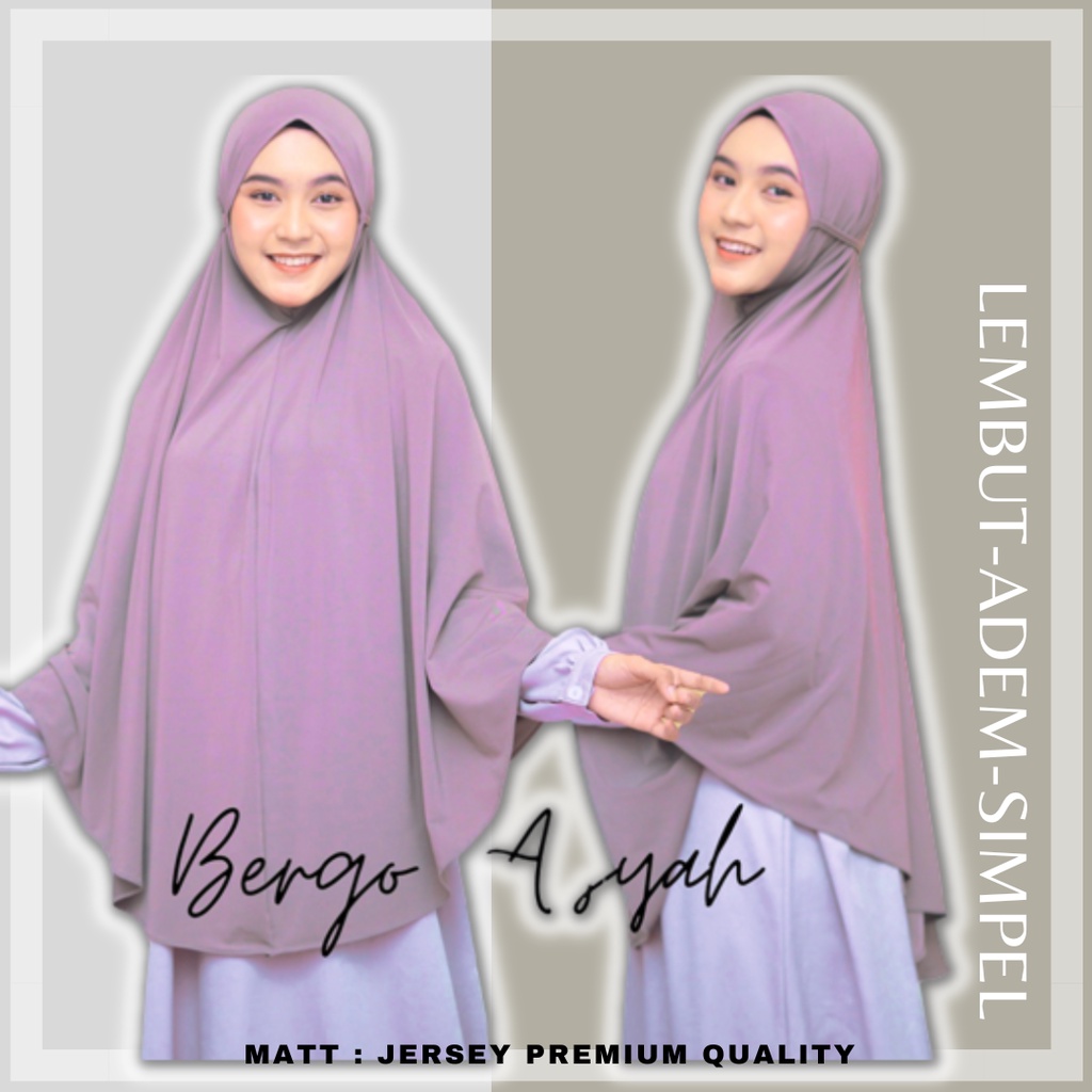 Hijab Syari Jilbab Instan Bergo Tali Aisyah Jumbo Jersey