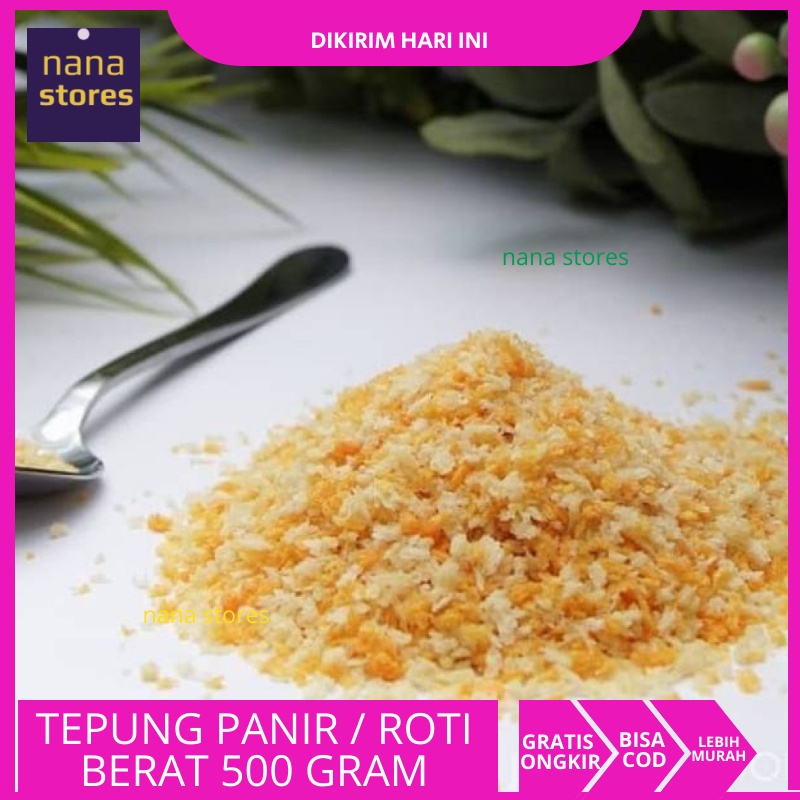 

Tepung panir, tepung roti, Panko mix, panir kriuk berat 500 gr