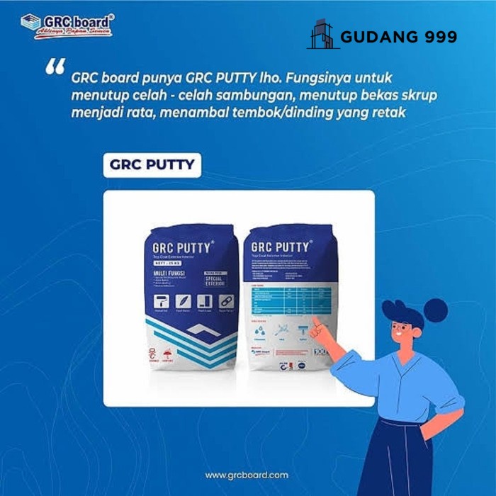 Terlaris Plamir Grc Putty 25 Kg / Compound / Semen Mortar Grc / Dempul Putty / Kompon