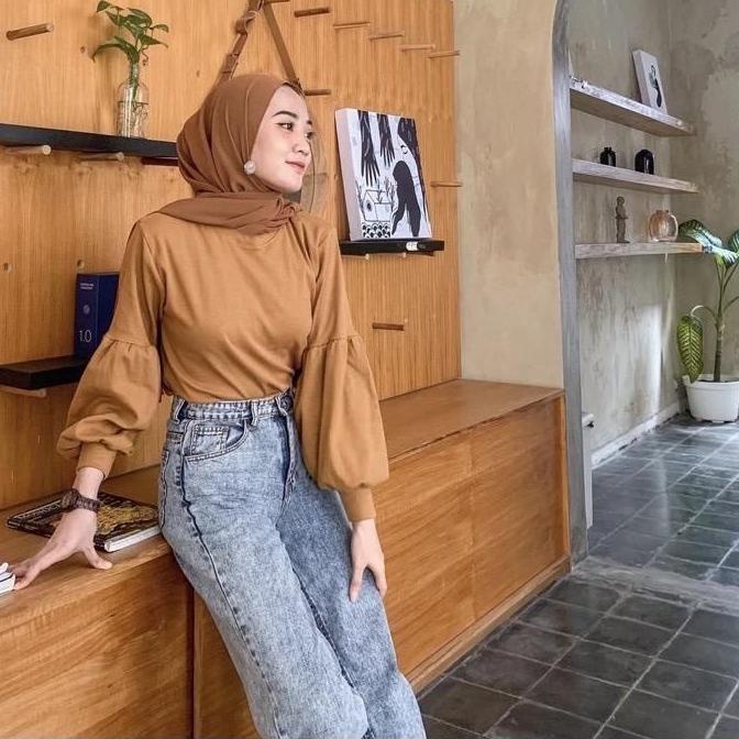 ۞ KAOS RIB TANGAN BALON / KAOS RIB PREMIUM LENGAN BALON PEEMIUM SOFT / KAOS RIB PREMIUM TANGAN BALON