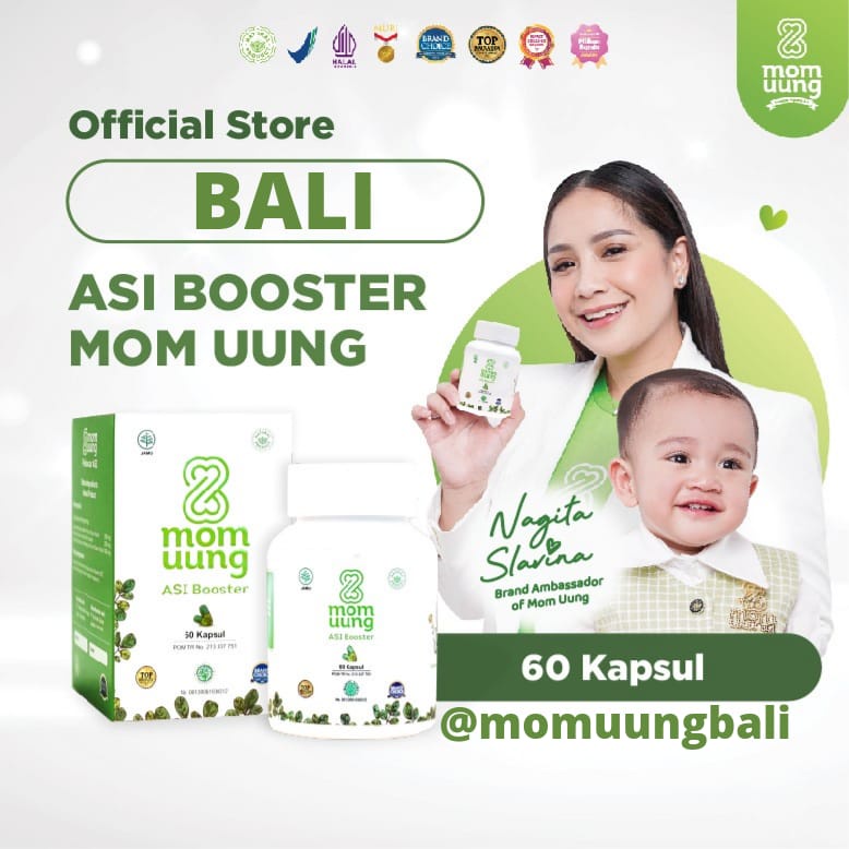 [ BUY 1 GET 1 ] MOM UUNG BALI ASI BOOSTER 60 KAPSUL FREE SUSU MYLKFLOW PELANCAR ASI / PELANCAR ASI HALAL/ PELANCAR ASI BPOM NATURAL