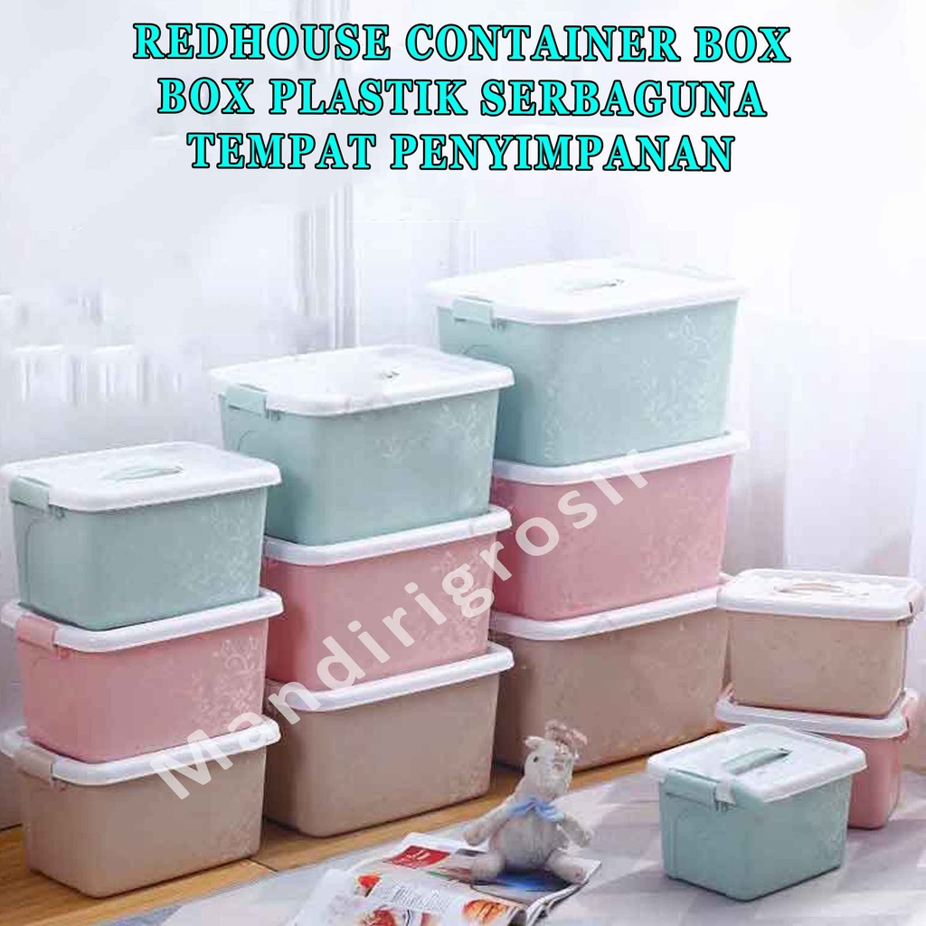 Box Plastik Serbaguna* Redhouse Counterner Box* Tempat penyimpanan