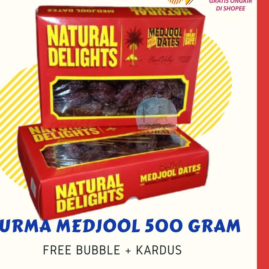 

❇ Kurma Medjool California 500 Gram Jumbo / Natural Delights / Kurma Jumbo ➻