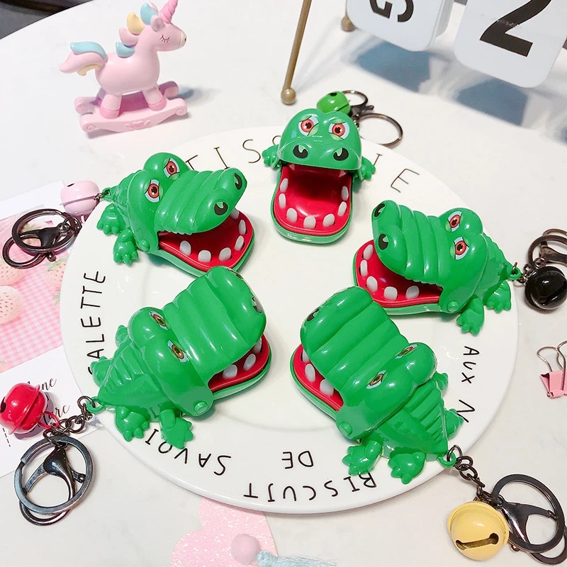 YGtoys Gantungan Kunci Tas Boneka Buaya Gigit Mainan Mini Kecil Crocodile Dentist Keychain