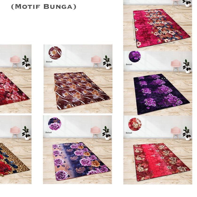 ♤ Karpet malaysia |  Ukuran 95 cm x 140 cm | Motif Bunga dan Minimalis | Karpet Lantai | Karpet bulu