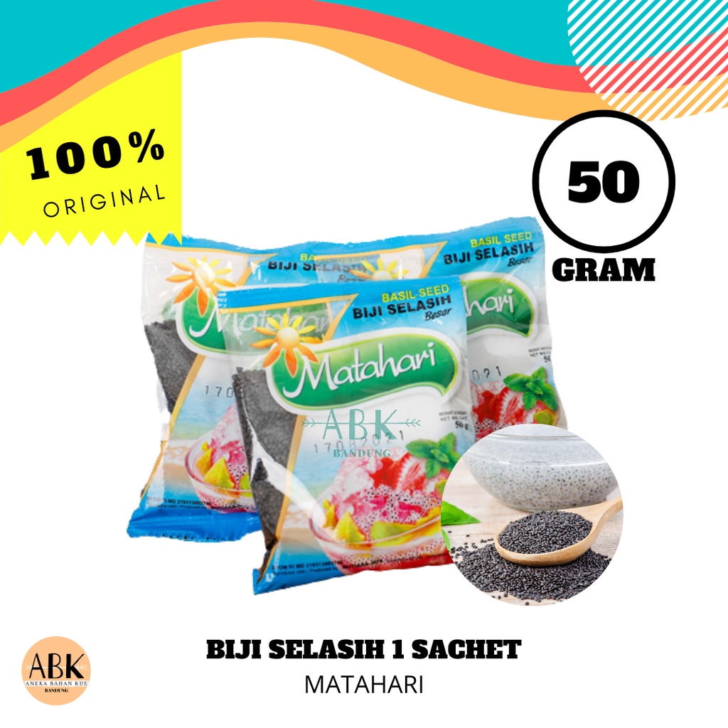 BIJI SELASIH CAP MATAHARI SACHET 50GR | SELASIH 50 GR