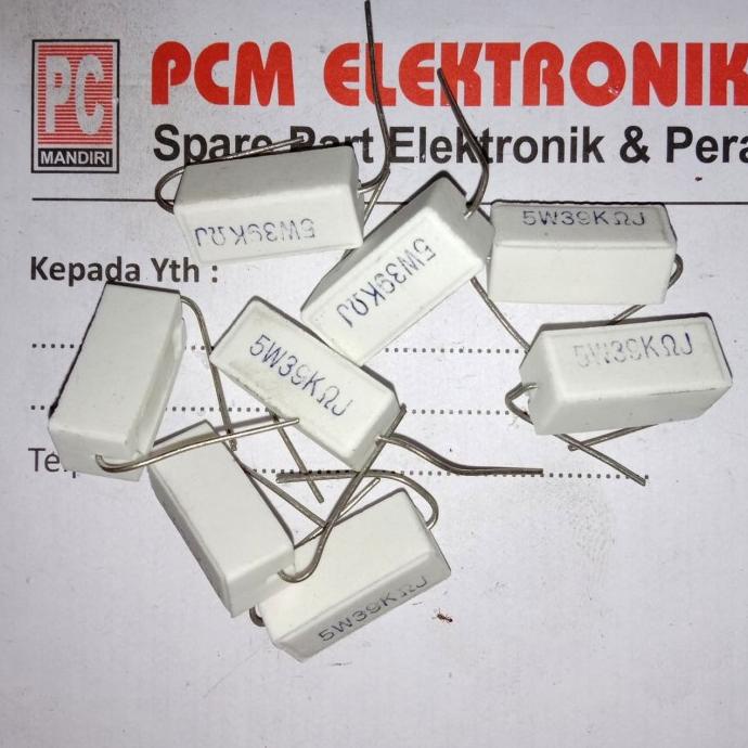 R 39k 39Kohm 39 K 5w 5watt 5 watt Resistor Kapur pcmelektrob9090 Diminati Banget