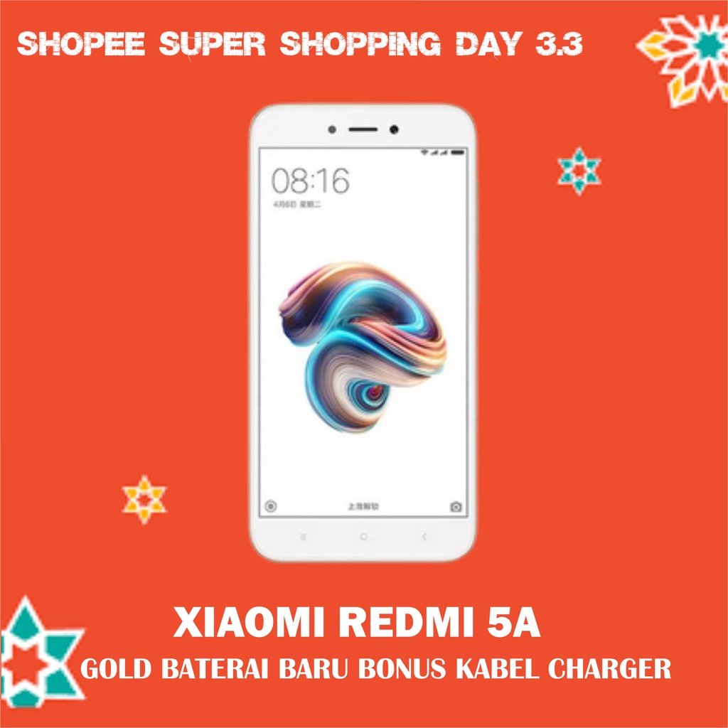 Xiaomi Redmi 5A Ram 2/16 GB / Redmi 4G/ Android Bergaransi/ iMEI Aman/ Baterai Baru Mulus