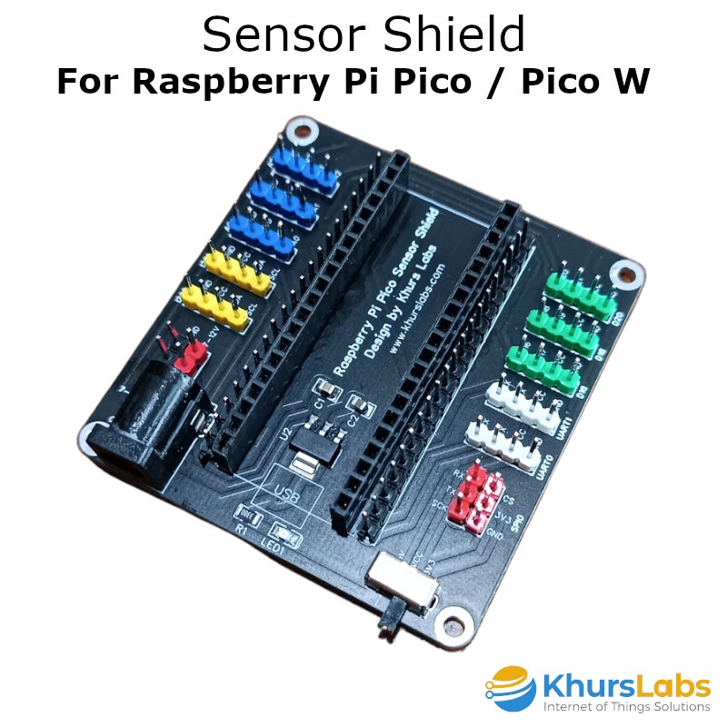 Raspberry Pi Pico / Pico W Sensor Shield Developer Board