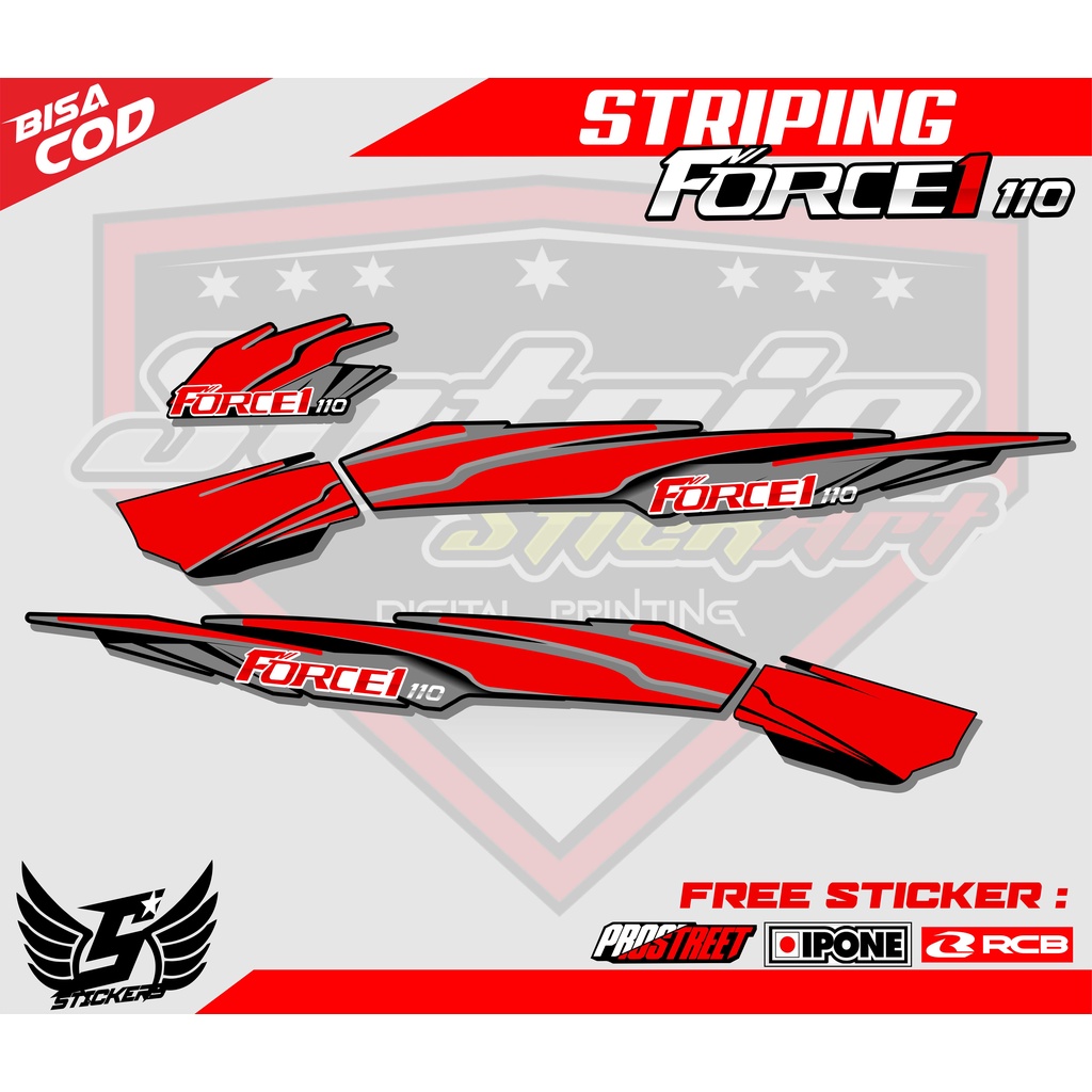 STRIPING VARIASI FORCE ONE 1 / STICKER LIST MOTOR YAMAHA FORCE ONE