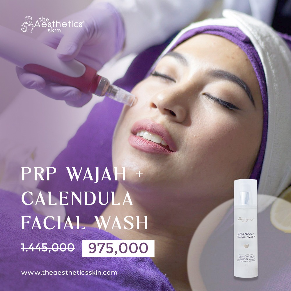 The Aesthetics Skin Calendula Facial Wash + Treatment PRP Wajah