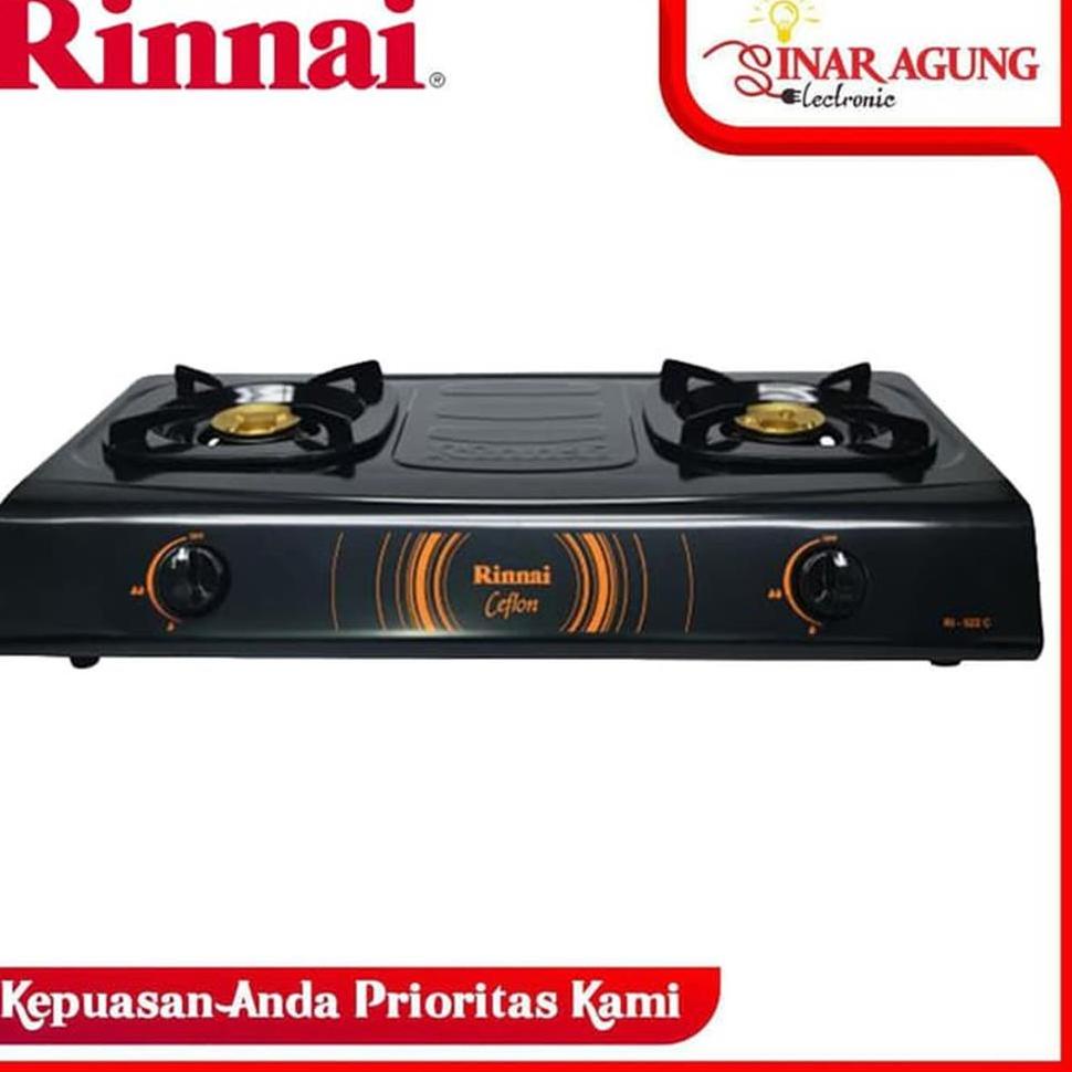 READY KOMPOR GAS RINNAI RI522C / RI-522C / RI 522 C [2 TUNGKU] 100% ORI