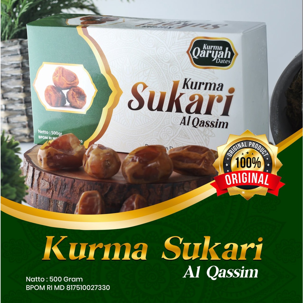 

Kurma Sukari Al Qassim 500gr Kurma Premiun Saudi Arabia Asli Original