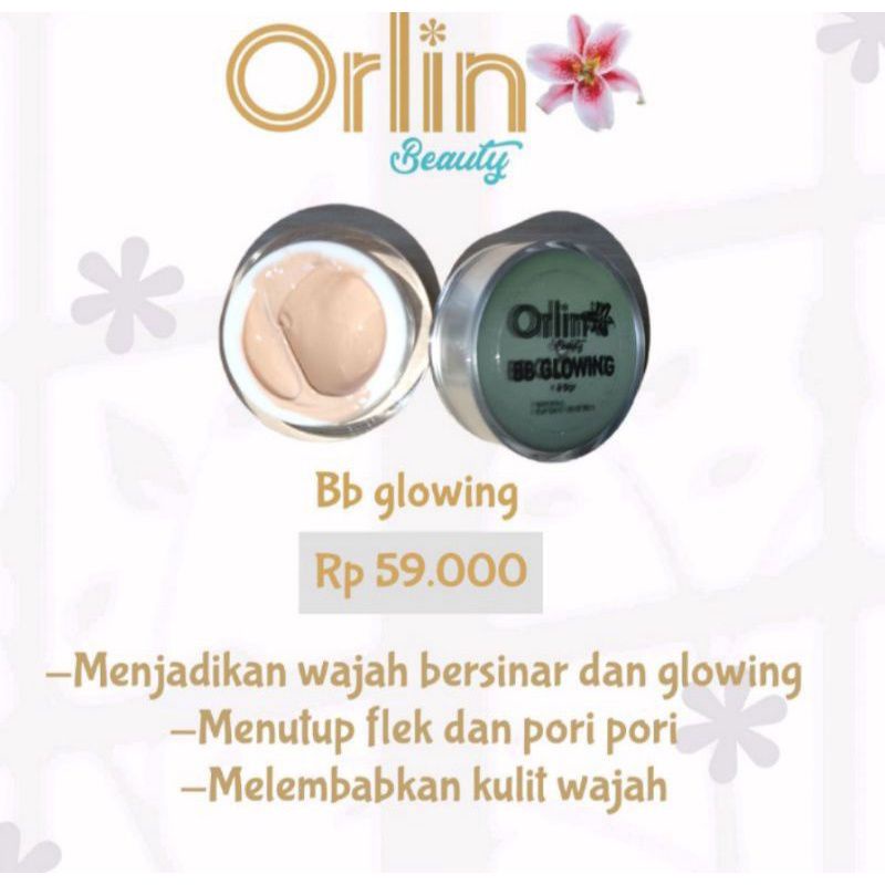 Bb glow skincare orlin beauty/ BB glowing sudah BPOM