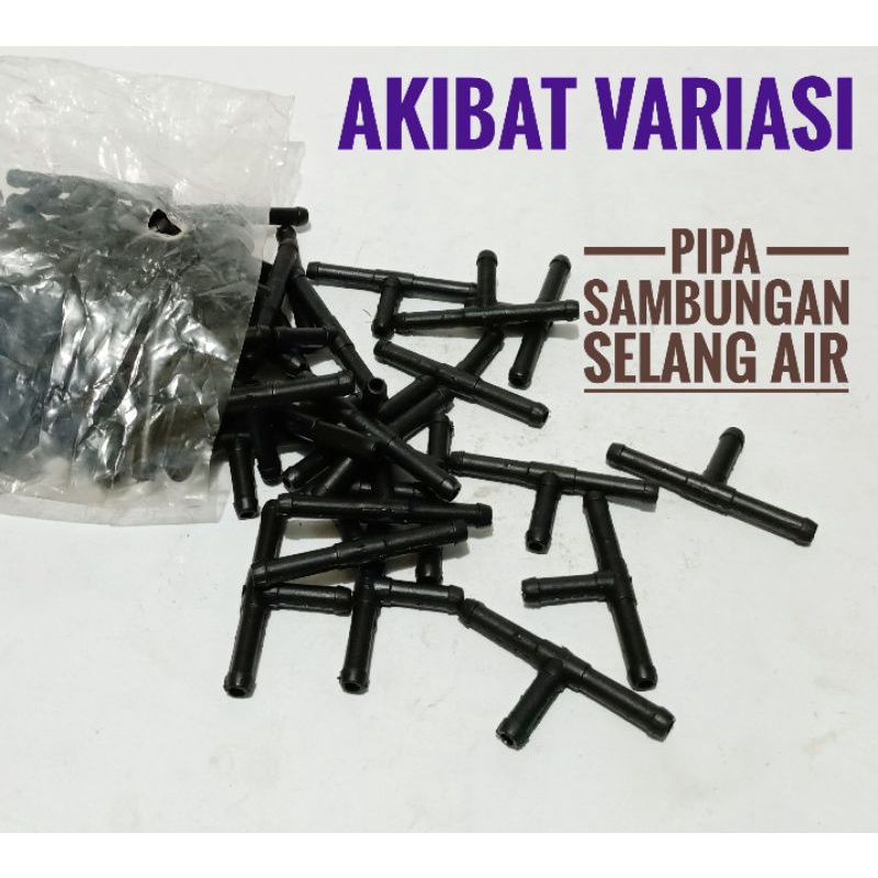 3 Pcs Plastik "T" Sambungan Selang Air Mobil Pipa Wiper Slang Pada Mobil Klip T Wiper Slang Mobil