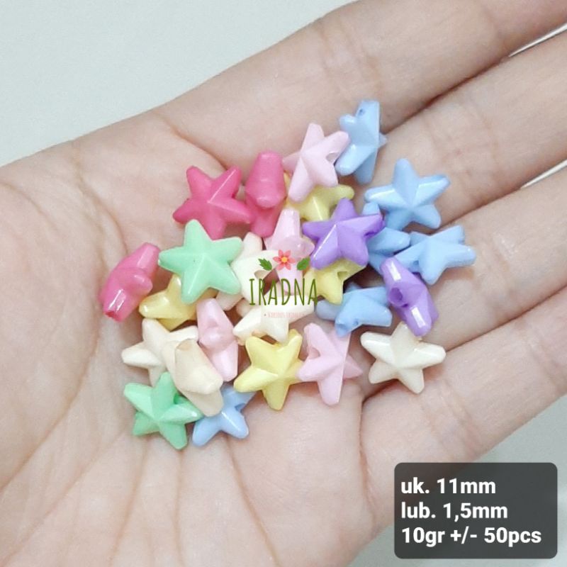 (10gr) Manik Mote Pastel Bintang Mini