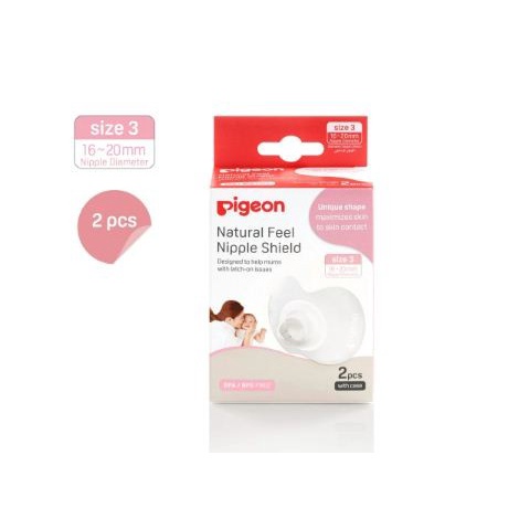 Pigeon Natural Feel Nipple Shield Size 3' 16-20mm Isi 2 Pcs