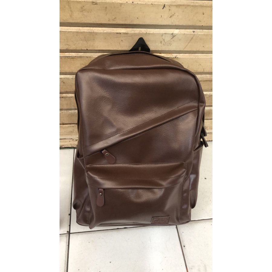 Tas Ransel Kulit Pria Tas Pria Tas Punggung Cowok keren terbaru/Tas Ransel Kulit Pria Tas Kulit Pria BackPack Kulit Pria tas ssekolah kuliah cowok keren