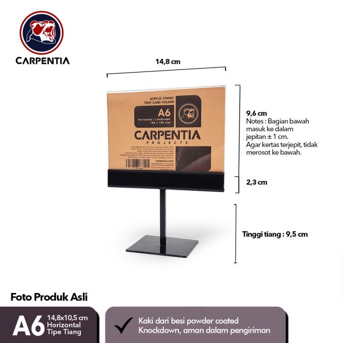 

Carpentia Stand Acrylic Besi /Tiang A6 Horizontal 14,8x10,5cm /Display