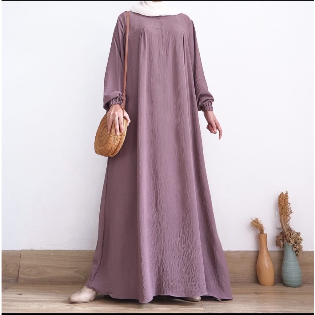 IN WEar - gamis crincle premium airflow | tamara dress | fashion muslim syari | MAURA DRESS