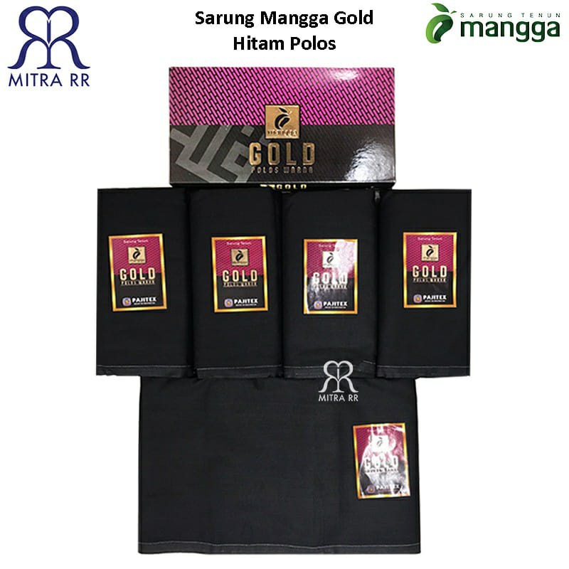 Sarung Mangga Gold | Hitam Polos Putih Polos - Satuan / Grosir