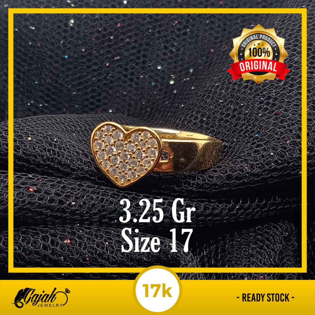 Cincin emas 17k - 3.25 gr kadar 750 - 4304