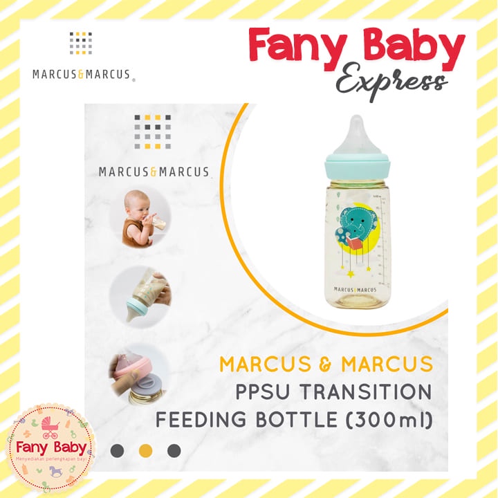 MARCUS &amp; MARCUS PPSU TRANSITION FEEDING BOTTLE 300ML