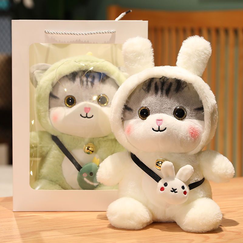 ✌Lucu penyembuhan kucing boneka mainan kucing kucing mewah boneka boneka anak tidur bantal hadiah un
