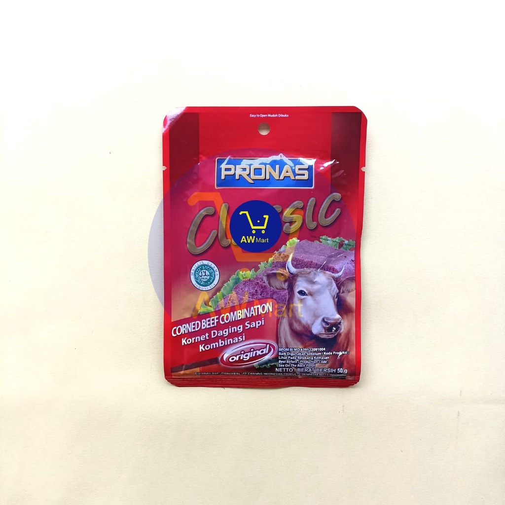 PRONAS KORNET ORIGINAL SACHET 50 GRAM - PRONAS CLASSIC KORNET DAGING SAPI 50 GRAM