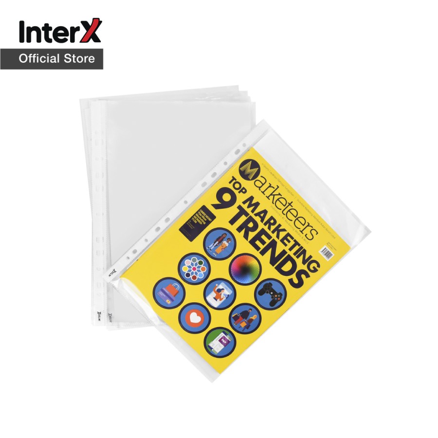 Interx Sheet Protector Pockets Folio - Inter X Folder(isi 10 pcs)